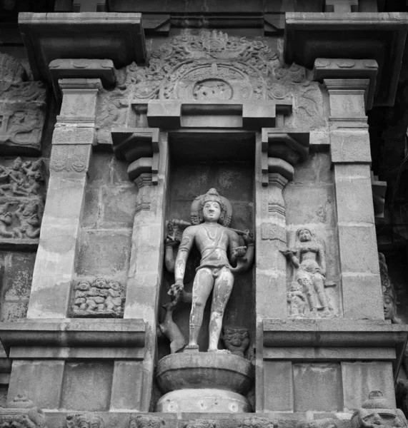 Estátuas Antigas Antigas Thanjavur Big Temple Grande Templo Thanjavur Património — Fotografia de Stock