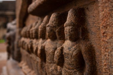 Thanjavur Tapınağındaki Eski Antik Heykeller. Thanjavur Büyük Tapınağı Dünya Mirası Bölgesi UNESCO. Thanjavur Brihadeeswara Tapınağı