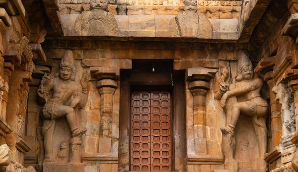 Antiguas Estatuas Gran Templo Thanjavur Gran Templo Thanjavur Patrimonio Humanidad — Foto de Stock