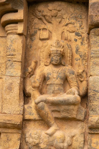 Статуи Древних Индуистских Богов Храме Тханджавур Индии Большое Количество Объектов — стоковое фото