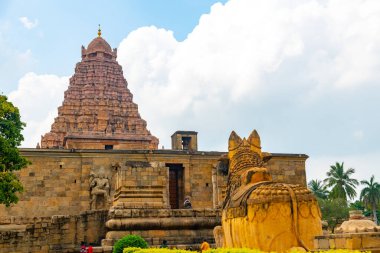 Thanjavur, Hindistan - 11 Aralık 2022: Hindu Tapınakları Stok Resimleri: Gangaikonda Cholapuram Tapınağı, Jayankondam, Ariyalur ilçesi, Tamil Nadu, Hindistan. Shiva Tapınağını Yükle.