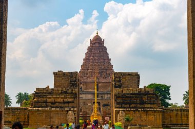 Thanjavur, Hindistan - 11 Aralık 2022: Hindu Tapınakları Stok Resimleri: Gangaikonda Cholapuram Tapınağı, Jayankondam, Ariyalur ilçesi, Tamil Nadu, Hindistan. Shiva Tapınağını Yükle.