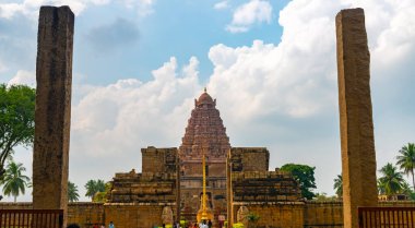 Thanjavur, Hindistan - 11 Aralık 2022: Hindu Tapınakları Stok Resimleri: Gangaikonda Cholapuram Tapınağı, Jayankondam, Ariyalur ilçesi, Tamil Nadu, Hindistan. Shiva Tapınağını Yükle.