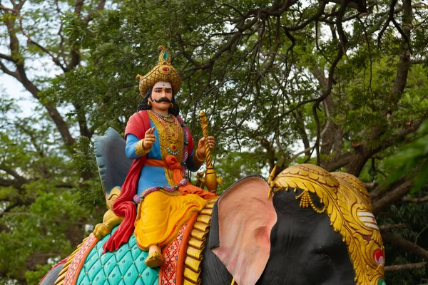 Velká Socha Krále Tamila Karikala Cholana Venkovním Prostranství Dynastie Chola — Stock fotografie