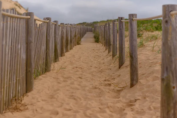 Wooden Fence Beach — Stock Photo, Image