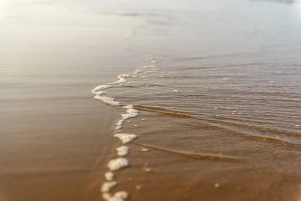 Schiuma Mare Sulla Spiaggia Onda Mare — Foto Stock