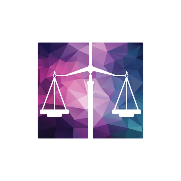 法律平衡与律师专著标志设计 与律师 律师事务所或律师有关的平衡标识设计 — 图库矢量图片