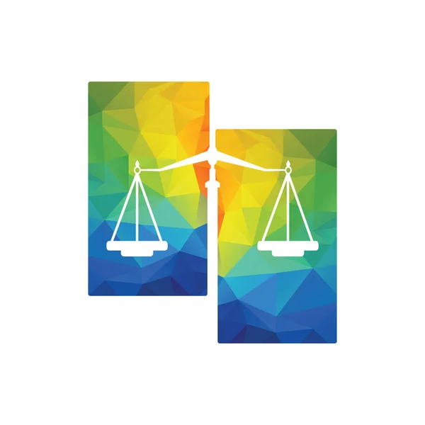 Law Balance Avocat Monogram Logo Design Conception Logo Balance Liée — Image vectorielle