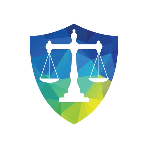 Law Balance Attorney Monogram Logo Design Návrh Vyváženého Loga Souvislosti — Stockový vektor