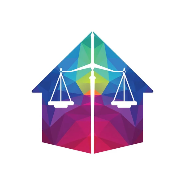 Law House Logo Design Droit Propriété Logo Immobilier Symbole Droit — Image vectorielle