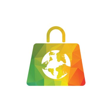 Online Shop Logo designs Template. Shopping bag icon for online shop business logo.