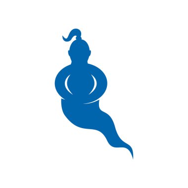 Genie Logo Tasarımı. Sihirli Fantezi Cin konsepti logosu.