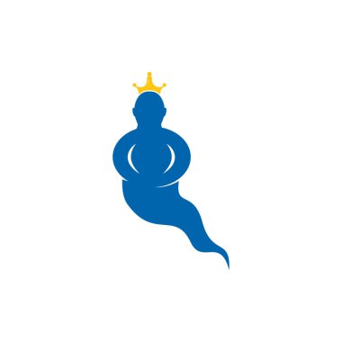 Genie Logo Tasarımı. Sihirli Fantezi Cin konsepti logosu.