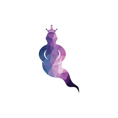 Genie Logo Tasarımı. Sihirli Fantezi Cin konsepti logosu.