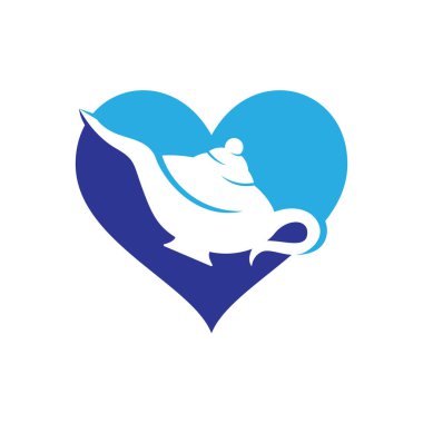 Genie magic lamp logo design vector. Lantern lamp logo template.