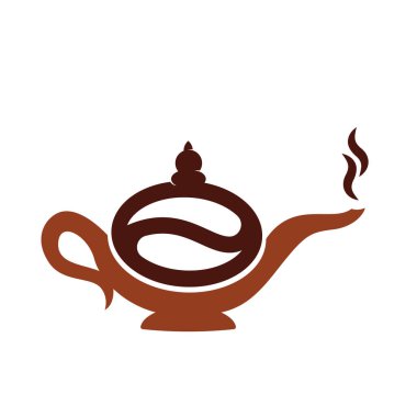 Coffee Kettle logo design icon template. Coffee pot design vector.