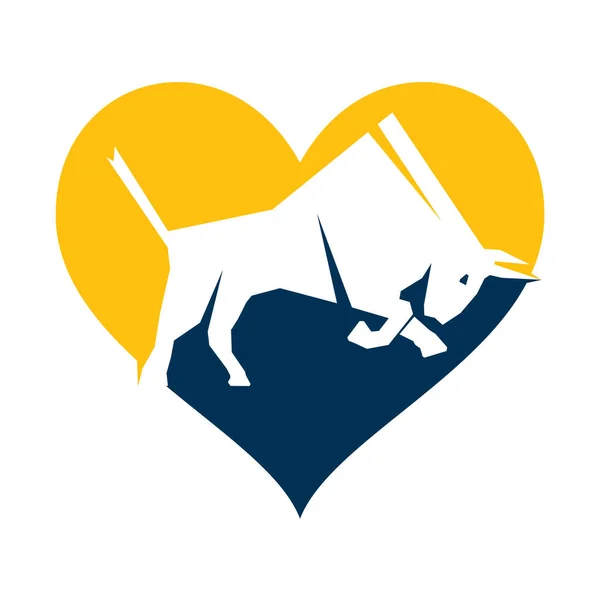 Bull Butting Logo Design Modern Bull Logo Vector — Image vectorielle