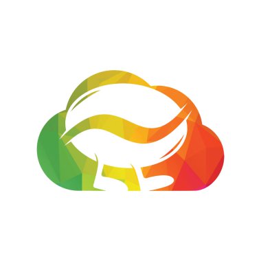 Fasulye Kahve Logosu Tasarımı. Yürüyen Kahve Logosu Şablonu.