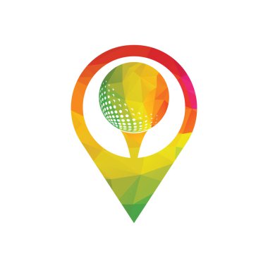 Top tasarımlı golf logosu. Golf ekipmanları şirketleri için kullanılabilir..