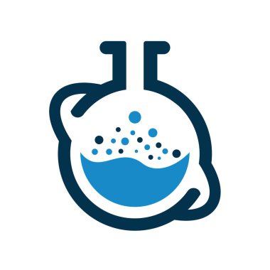 Yaratıcı Yörünge Çalışma Laboratuvarı soyut logo tasarımı şablonu Vektör çizimi