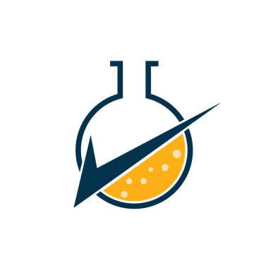 Laboratuar logo tüpü bilim vektör şablonu tasarımı.