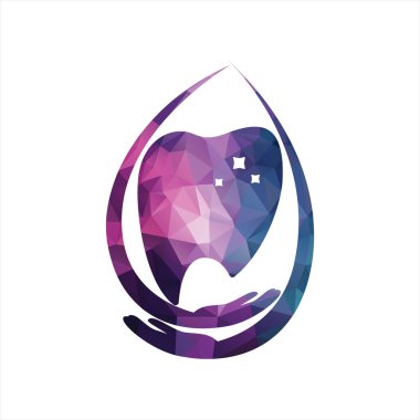 Diş logosu vektör illüstrasyon tasarımı. Diş Kliniği Logosu Dişleri soyut tasarım vektörü şablonu.