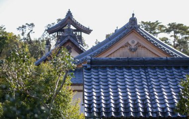 Japanese traditional beautiful tiled roof