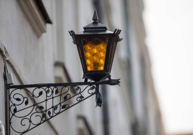 Old wall street lighting, in the old town