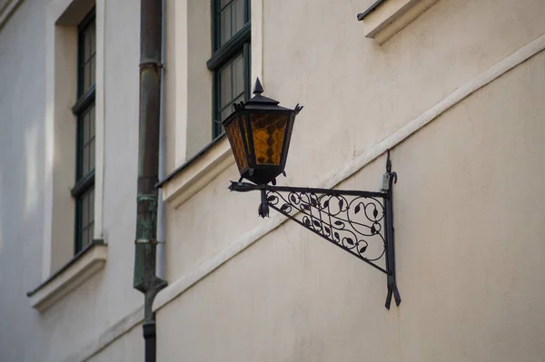 Old wall street lighting, in the old town