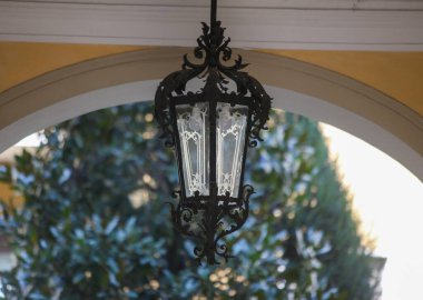 Eski Wall Street ışıklandırması, eski kasaba, Milan, İtalya