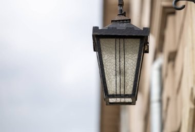 Eski Krakow Kasabası 'nda eski bir sokak lambası
