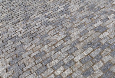 Granit kaldırımlı kaldırım dokusu