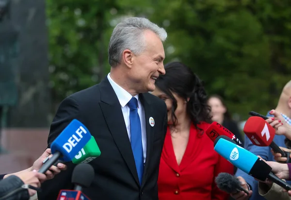 stock image The evening when Gitanas Nauseda was elected as the President of the Republic of Lithuania. Vilnius 05 26 2019