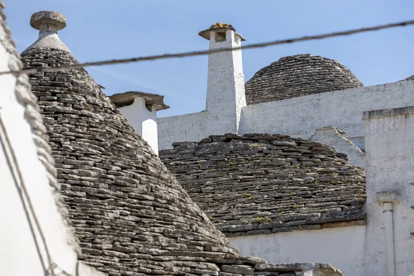 Típicas Casas Trulli Con Techo Cónico Alberobello Apulia Sur Italia — Foto de Stock