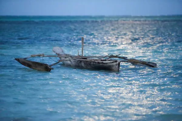 Танзания Традиционные Рыбацкие Лодки Острове Занзибар — стоковое фото