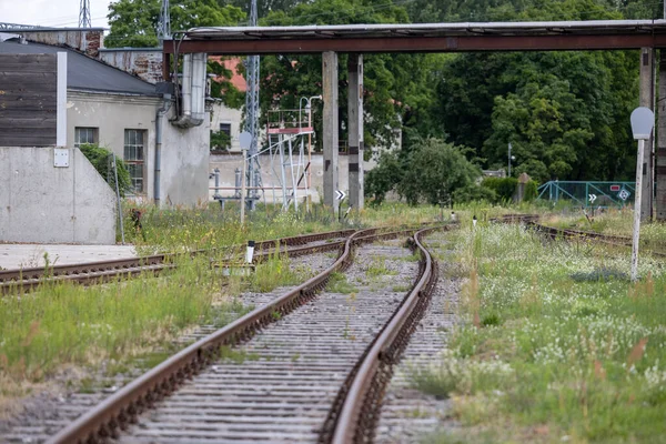 Demiryolu Parça Uzak Ufuk Ötesine Git — Stok fotoğraf