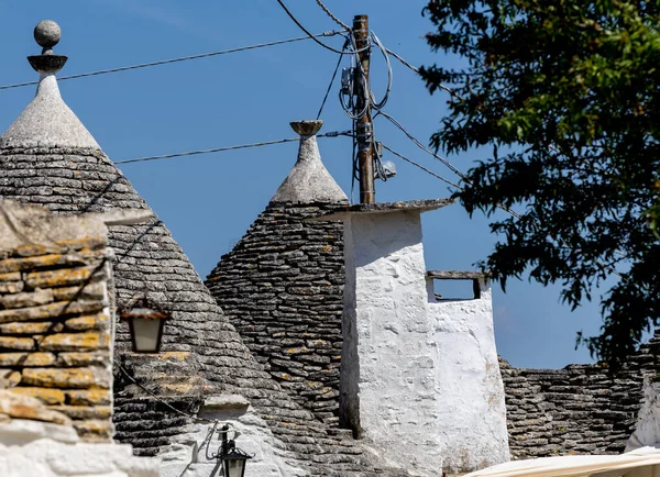 Typische Trulli Häuser Mit Konischem Dach Alberobello Apulien Süditalien — Stockfoto