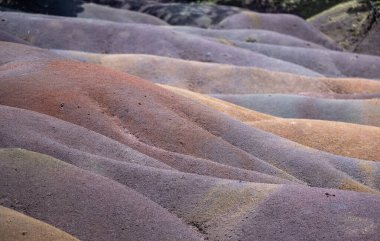 Güzel Yedi Renkli Dünya (Terres des Sept Couleurs), Chamarel, Mauritius Adası, Hint Okyanusu, Afrika