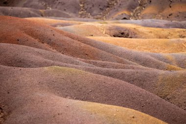 Güzel Yedi Renkli Dünya (Terres des Sept Couleurs), Chamarel, Mauritius Adası, Hint Okyanusu, Afrika