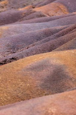 Güzel Yedi Renkli Dünya (Terres des Sept Couleurs), Chamarel, Mauritius Adası, Hint Okyanusu, Afrika