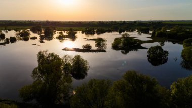 Nehir bankadan taştı. Nevezis, Kedainiai Bölgesi