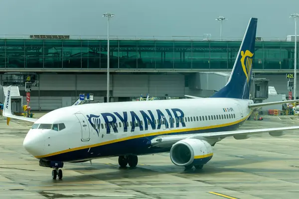 stock image London Stansted Airport, 2024 June 10, Ryanair, Boeing 737