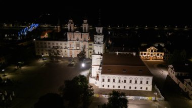 Tarihi Kaunas Eski Kasabası Gece Görüşü, 30 Haziran 2024