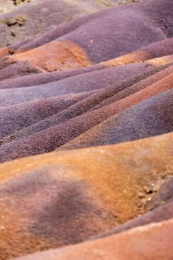 Güzel Yedi Renkli Dünya (Terres des Sept Couleurs), Chamarel, Mauritius Adası, Hint Okyanusu, Afrika