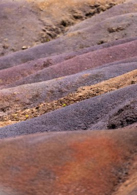 Güzel Yedi Renkli Dünya (Terres des Sept Couleurs), Chamarel, Mauritius Adası, Hint Okyanusu, Afrika