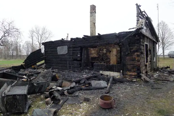 Burned Down Rural Homestead: A Tragedy in the Fields