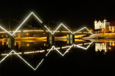 Kedainiai eski kasaba ve gece köprüsü