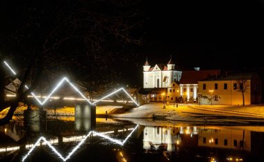 Kedainiai eski kasaba ve gece köprüsü