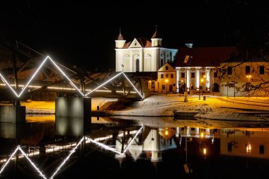 Kedainiai eski kasaba ve gece köprüsü