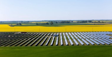 Litvanya 'nın Kırsal Bölgesindeki Güneş Enerji Santrali